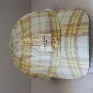 rag & bone | NWT Addison Sporty Yellow Cream Plaid Baseball Cap SZ OS